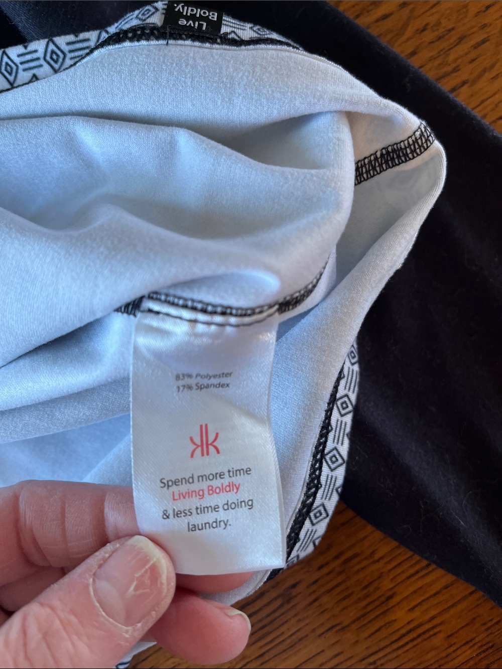 KRIMSON KLOVER Black & White Graphic Quarter-Zip Pullover, size L - Picture 4 of 5